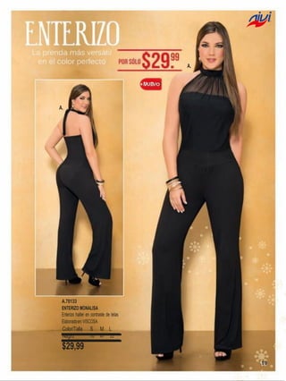 A.

A.

A.70133
ENTERIZO MONALISA
Enterizo halter en contraste de telas
Elaborado en: VISCOSA

Color/Talla
Negro

S

M L

70

47

22

$29,99
19

 