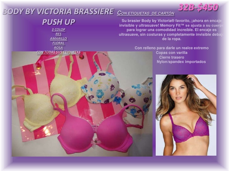 tallas de brasier victoria's secret