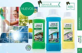 RINDEN HASTA 4
         BOTELLAS ROCIADORAS DE 500ml   no deja

NUEVOS
                                        residuos




                                                   superficies
                                                    87
 