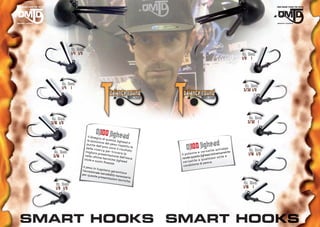 Oz. Hook
              1/4 1/0                                                                                                  Oz. Hook
                                                                                                                       1/8 1




       Oz. Hook                                                                                                         Oz. Hook
       1/4 1                                                                                                           3/32 1/0




 Oz. Hook                                                                                                                  Oz. Hook
3/16 1/0                                                                                                                  3/32 1

                                OJ100 Jighea
                          Il diseg
                                   no di qu
                                              esta jig
                                                            d
                                                                          OJ100 Jighead
                         la posiz                         head e
                                   ion
                         punta d e del peso risp
                                   ell’amo                  etto la
                        della ric            sono il r
                                   e rc a p e             isultato                                      n t ia lg a        Oz. Hook
  Oz. Hook                                                                                  s at il e a
                        migliore              r t ro v a
                                                         re la                     te e ver        stremam
                                                                                                                ente
                                   pr
                       nella ult esentazione d                        Il p ot e n       jighead e s t il e e              1/16 1/0
 3/16 1                           ime tec                  ell’esca    rend  e questa        ls ia s i
                      style e              niche ji                                  e a qua
                                                       ghead
                                swim ﬁ
                                          nesse.                       v e r s a t il di pesca.
                                                                                     ne
                     Il peso in                                         condizio
                                  tugsten
                    l’eccezio                o garan
                                nale sen                 tisce
                    per que               sibilità n
                               ste pres               ecessar
                                         entazio                 ia
                                                   ni tecnic
                                                                he.
   Oz. Hook                                                                                                             Oz. Hook
   1/8 1/0                                                                                                             1/16 1
 