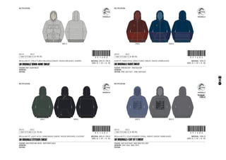 CODE
REGULAR FIT, LIGHT ACID, CARBONISED SWEAT, INSIDE BRUSHED, FLATKNIT
1-AUG-13/15-AUG-13 !351404!351404
MATERIAL: 80% CO / 20% PL
SIZES: XS - S - M - L - XL - XXL
LM ORIGINALS STITCHER SWEAT
COLOUR: 6046 FRONTLINE GREEN - 9009 PIRATE BLACK
ARTWORK:
PATTERN:
6046 C 9009 A
RECTIFICATION:
€ 79,95
CODE
SLIM FIT, YARN DYED, STRUCTURED SWEAT, INSIDE UNBRUSHED
1-AUG-13/15-AUG-13 !351402!351402
MATERIAL: 100% CO
SIZES: XS - S - M - L - XL - XXL
LM ORIGINALS FADER SWEAT
COLOUR: 3900 RED AOP - 5900 BLUE AOP
ARTWORK:
PATTERN: 3900: 3031/3251 - 5900: 5045/5056
3900 A 5900 B
€ 89,95
RECTIFICATION:
CODE
REGULAR FIT, COLD PIGMENT DYING, SWEAT, INSIDE UNBRUSHED
1-AUG-13/15-AUG-13 !351406!351406
MATERIAL: 100% CO
SIZES: XS - S - M - L - XL - XXL
LM ORIGINALS 4 OUT OF 5 SWEAT
COLOUR: 5045 DUSTY BLUE - 8002 NEW STEEL GREY
ARTWORK: 5045: 5056 - 8002: 9010
PATTERN:
5045 B 8002 A
RECTIFICATION:
€ 89,95
CODE
REGULAR FIT, STRUCTURED MELANGE SWEAT, INSIDE BRUSHED, SHERPA
1-AUG-13/15-AUG-13 !351400!351400
MATERIAL: 80% CO / 20% PL
SIZES: XS - S - M - L - XL - XXL
LM ORIGNALS DOWN-HOME SWEAT
COLOUR: 8001 SILVER MELEE
ARTWORK:
PATTERN:
8001 A
RECTIFICATION:
€ 99,95
33
 