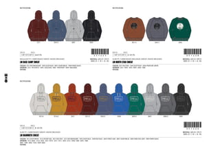 CODE
SLIM FIT, CARBONISED MELANGE SWEAT, INSIDE BRUSHED
1-SEP-13/15-SEP-13 !351428!351428
MATERIAL: 60% CO / 40% PL
SIZES: XS - S - M - L - XL - XXL
LM NORTH STAR SWEAT
COLOUR: 3031 RUST RED - 5045 DUSTY BLUE - 6046 FRONTLINE GREEN
ARTWORK: 3031: 9009 - 5045: 9009 - 6046: 1080
PATTERN:
3031 A 5045 C 6046
RECTIFICATION:
€ 59,95
CODE
SLIM FIT, CARBONISED SWEAT, INSIDE BRUSHED
1-SEP-13/15-SEP-13 !351426!351426
MATERIAL: 68% CO / 32% PL
SIZES: XS - S - M - L - XL - XXL
LM MAMMOTH SWEAT
COLOUR: 1013 DUSTYWHITE - 2516 DESERT SUN - 3031 RUST RED - 3251 RED MAHOGANY - 5045 DUSTY BLUE - 5048 BOLT BLUE - 6045 FOREST LAKE - 8001 SILVER MELEE - 8002 NEW STEEL GREY - 9009 PIRATE BLACK
ARTWORK: 1013: 8002 - 2516: 5056 - 3031: 9010 - 3251: 1013 - 5045: 2516 - 5048: 1080 - 6045: 1080 -
8001: 1080 - 8002: 1030 - 9009: 8002
PATTERN:
1013 A 2516 A 3031 3251 A 5045 A 5048 6045 A 8001 8002 A 9009
RECTIFICATION:
€ 59,95
CODE
REGULAR FIT, CARBONISED SWEAT, INSIDE BRUSHED
1-SEP-13/15-SEP-13 !351425!351425
MATERIAL: 68% CO / 32% PL
SIZES: XS - S - M - L - XL - XXL
LM BASE CAMP SWEAT
COLOUR: 3251 RED MAHOGANY - 5045 DUSTY BLUE - 8001 SILVER MELEE - 9009 PIRATE BLACK
ARTWORK: 3251: 9010/9010 - 5045: 5056/5056 - 8001: 9009/9009 - 9009: 8002/8002
PATTERN:
3251 5045 A 8001 9009
RECTIFICATION:
€69,95
38
9103665 9103666 9103667 9103668 9103679 9103680 9103681
9103669 9103670 9103671 9103672 9103673 9103674 9103675 9103676 9103677 9103678
 