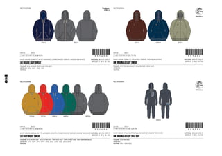 CODE
EASY WEAR, SLIM FIT, ACID WASHED, CARBONISED SWEAT, INSIDE BRUSHED
1-OCT-13/15-OCT-13 !351450!351450
MATERIAL: 80% CO / 20% PL
SIZES: XS - S - M - L - XL - XXL
LM DELUXE EASY SWEAT
COLOUR: 5056 INK BLUE - 8002 NEW STEEL GREY
ARTWORK: 5056: 5045 - 8002: 9009
PATTERN:
5056 A 8002 B
RECTIFICATION:
€ 89,95
CODE
EASY WEAR, REGULAR FIT, LONGER LENGTH CARBONISED SWEAT, INSIDE BRUSHED
1-OCT-13/15-OCT-13 !351454!351454
MATERIAL: 80% CO / 20% PL
SIZES: XS - S - M - L - XL - XXL
LM EASY RIDER SWEAT
COLOUR: 2516 DESERT SUN - 3013 ALPHAL RED - 5048 BOLT BLUE - 6045 FOREST LAKE - 8003 MAREINE MELEE
ARTWORK: 2516: 9009 - 3013: 9010 - 5048: 5056 - 6045: 1080 - 8003: 9009
PATTERN:
2516 A 3013 A 5048 A 6045 A 8003 A
RECTIFICATION:
€ 69,95
CODE
EASY WEAR, SLIM FIT, MOULINE SWEAT, INSIDE BRUSHED
1-OCT-13/15-OCT-13 !351452!351452
MATERIAL: 80% CO / 20% PL
SIZES: XS - S - M - L - XL - XXL
LM ORIGINALS EASY SWEAT
COLOUR: 3251 RED MAHOGANY - 5056 INK BLUE - 6032 OLIVE
ARTWORK:
PATTERN:
RECTIFICATION:
3251 A 5056 B 6032 C
€ 79,95
CODE
EASY WEAR, FULL SUIT, MOULINE SWEAT, INSIDE BRUSHED
1-OCT-13/15-OCT-13 !352752!352752
MATERIAL: 80% CO / 20% PL
SIZES: XS - S - M - L - XL - XXL
LM ORIGINALS EASY FULL SUIT
COLOUR: 5056 INK BLUE
ARTWORK:
PATTERN: 5056: 5045/5056
5056 A
RECTIFICATION:
€ 129,95
40
9103684 9103685 9103686
9103687 9103688 9103689 9103690 9103691
9103828
 