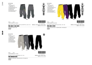 78
CODE
REGULAR FIT, 4WAY STRETCH RECYCLED RIPSTOP, 3L, 20K / 15K
1-SEP-13/15-SEP-13 !353000!353000
MATERIAL: 100% RECYCLED PL / LINING: 100% PL
SIZES: XS - S - M - L - XL - XXL
PMEX JONES 3 L SHELL PANTS
COLOUR: 8002 NEW STEEL GREY
ARTWORK:
PATTERN:
FEATURES:
1 FULLY TAPED SEAMS
2 ARTICULATION
9 CONNECTOR SYSTEM
18 RECCO AVALANCHE SYSTEM
21 WATERPROOF ZIPPER
32 WAIST ADJUSTER
33 OUTER LEG VENT
34 PANT SNOW GAITER HOOK
35 PANT REINFORCEMENT
8002 A
RECTIFICATION:
€ 349,95
CODE
REGULAR FIT, STRETCH RECYCLED TWILL, 15K / 10K
15-SEP-13/30-SEP-13 !353001!353001
MATERIAL: 100% RECYCLED PL / LINING: 100% PL
SIZES: XS - S - M - L - XL - XXL
PMEX JONES 2L PANTS
COLOUR: 1500 PURE YELLOW - 4511 MIGHTY PURPLE - 9010 BLACK OUT
ARTWORK:
PATTERN:
FEATURES:
1 FULLY TAPED SEAMS
2 ARTICULATION
9 CONNECTOR SYSTEM
18 RECCO AVALANCHE SYSTEM
21 WATERPROOF ZIPPER
32 WAIST ADJUSTER
33 INNER LEG VENT
34 PANT SNOW GAITER HOOK
35 PANT REINFORCEMENT
36 BOTTOM MAXIMIZER ZIPPER
1500 A 4511 C 9010 B
RECTIFICATION:
€ 229,95
CODE
RELAXED FIT, TECH HERRINGBONE, 15K / 10K
15-SEP-13/30-SEP-13 !353002!353002
MATERIAL: 100% PL / LINING: 100% PL
SIZES: XS - S - M - L - XL - XXL
PMEX DIMENSION PANTS
COLOUR: 7500 CHINO BEIGE - 8002 NEW STEEL GREY - 9010 BLACK OUT
ARTWORK:
PATTERN:
FEATURES:
1 FULLY TAPED SEAMS
2 ARTICULATION
9 CONNECTOR SYSTEM
21 WATERPROOF ZIPPER
32 WAIST ADJUSTER
33 INNER LEG VENT
34 PANT SNOW GAITER
35 PANT REINFORCEMENT
36 BOTTOM MAXIMIZER
7500 8002 B 9010 A
RECTIFICATION:
€ 179,95
EXPLORE
9103841 9103842 9103843
9103844 9103845 9103846
 