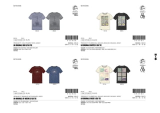 CODE
PREMIUM FIT, COLD PIGMENT DYED, JERSEY
1-AUG-13/15-AUG-13 !352300!352300
MATERIAL: 100% CO
SIZES: XS - S - M - L - XL - XXL
LM ORIGINALS REM S/SLV TEE
COLOUR: 5045 DUSTY BLUE - 8002 NEW STEEL GREY
ARTWORK: 5045: 9010 - 8002: 9010
PATTERN:
5045 B 8002 A
RECTIFICATION:
€ 35,95
CODE
PREMIUM FIT, RUBBER BALL WASHED, BRUSHED ORGANIC JERSEY
1-AUG-13/15-AUG-13 !352302!352302
MATERIAL: 100% CO
SIZES: XS - S - M - L - XL - XXL
LM ORIGINALS QUOTES S/SLV TEE
COLOUR: 1013 DUSTYWHITE - 9009 PIRATE BLACK
ARTWORK: 1013: FULL COLOR PRINT/9009 - 9009: FULL COLOR PRINT/1013
PATTERN:
1013 B 9009 A
RECTIFICATION:
€ 35,95
CODE
PREMIUM FIT, WRINKLED ACID WASHED, JERSEY
1-AUG-13/15-AUG-13 !352304!352304
MATERIAL: 100% CO
SIZES: XS - S - M - L - XL - XXL
LM ORIGINALS BY NATURE S/SLV TEE
COLOUR: 3251 RED MAHOGANY - 5045 DUSTY BLUE
ARTWORK: 3251: 7501 - 5045: 1013
PATTERN:
3251 A 5045 B
RECTIFICATION:
€ 35,95
CODE
PREMIUM FIT, RUBBER BALL WASHED, BRUSHED ORGANIC JERSEY
1-AUG-13/15-AUG-13 !352306!352306
MATERIAL: 100% CO
SIZES: XS - S - M - L - XL - XXL
LM ORIGINALS FOCUS S/SLV TEE
COLOUR: 1013 DUSTYWHITE - 9009 PIRATE BLACK
ARTWORK: 1013: FULL COLOR PRINT - 9009: FULL COLOR PRINT
PATTERN:
RECTIFICATION:
1013 A 9009 B
€ 35,95
9
9103765 9103767 9103768 9103769
9103769 9103770 9103771 9103772
 