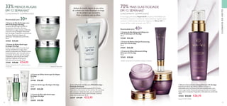 96 97
 ﻿Creme Protetor de Dia com FPS 30 NovAge -
Proteção Avançada
Creme de dia com proteção avançada FPS 30, Ácido
Hialurónico e Corretores do Tom de Pele. Fórmula fluida
(não untuosa) e rápida absorção, com um acabamento
leve e transparente. Deixa a pele hidratada, luminosa,
suave, lisa e confortável. 30 ml.
32214 €31,00 €22,95
  Creme de Dia Advanced Lifting com
FPS 15 Ultimate Lift NovAge
50 ml.
31540 €42,00
  Creme de Noite Lifting  Contouring
Ultimate Lift NovAge
50 ml.
31541 €42,00
  Sérum Antirrugas Ecollagen NovAge
30 ml.
31547 €42,00
  Creme de Dia Light Antirrugas
Ecollagen NovAge
50 ml.
32655 €35,00
  Creme de Noite Antirrugas
Ecollagen NovAge
Creme de noite advanced performing.
Corrige visivelmente as rugas, alisa a
textura e uniformiza a tez. Hidrata e nutre
instantaneamente, para uma pele suave e
preenchida. Potenciado pela Tecnologia
Tripeptídica e pelo extrato de Células
Estaminais Vegetais de Solanaceae.
Delicadamente perfumado. 50 ml.
31545 €35,00 €24,95
  Creme de Olhos Advanced Lifting
Ultimate Lift NovAge
15 ml.
31542 €30,00
  Sérum Concentrado Lifting Ultimate Lift NovAge
Supersérum sedoso que refirma, tonifica e recupera a
elasticidade, para um contorno de rosto rejuvenescido e com
menos rugas visíveis. Potenciado pelas patenteadas tecnologias
AspartoLift e Complexo Tripeptídico. Delicadamente perfumado.
30 ml.
31543 €53,00 €36,95
  Creme de Olhos Antirrugas Ecollagen
NovAge
15 ml.
31546 €26,00
Patente Nº SE531484
Patente Nº: EP11797020
A tecnologia patenteada AspartoLift recupera a flexibilidade dos
fibroblastos, enquanto o extrato de células estaminais vegetais ajuda
a prevenir a deterioração natural do colagénio. Os filtros UV no
Creme de Dia contêm proteção solar FPS 15.
Aplique de manhã, depois da sua rotina
de cuidados do rosto. Reaplique ao longo
do dia, sempre que necessário.
Evite o contacto com os olhos.
*
Testado clinicamente em 31 mulheres durante
12 semanas
33% MENOS RUGAS
EM 12 SEMANAS*
CLINICAMENTE COMPROVADO
70% MAIS ELASTICIDADE
EM 12 SEMANAS*
CLINICAMENTE COMPROVADO
*
Testado clinicamente em 34 mulheres durante 12 semanas









CUIDADOSDOROSTO
Recomendado para 40+
  Creme de Dia Antirrugas com
FPS 15 Ecollagen NovAge
Creme de dia antirrugas com FPS 15
intensamente hidratante. Minimiza
visivelmente as rugas, suaviza e uniformiza
a tez com o uso prolongado. Potenciado
pela Tecnologia Tripeptídica e pelo Extrato
de Células Estaminais Vegetais de
Solanaceae. Delicadamente perfumado.
50 ml.
31544 €35,00
Recomendado para 30+
 