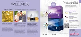98 99
WELLNESS
SINTA-SE BEM.
PAGUE MENOS.
Cada 4º WellnessPack
GRÁTISPeça mais informações ao seu Assessor
  WellnessPack woman
Contém 21 saquetas.
22791 €30,95
  WellnessPack man
Contém 21 saquetas.
22793 €30,95
Uma combinação única e poderosa
de ingredientes que ajuda a prevenir o
envelhecimento prematuro do seu corpo.
Aumente a sua vitalidade
a partir do interior!
ÓMEGA 3
•Apoia o normal funcionamento do
cérebro, olhos e sistema nervoso
MULTIVITAMÍNICO E MINERAL
• Fórmulas personalizadas para homens
e mulheres
UMA SAQUETA DE
WELLNESSPACK CONTÉM
ASTAXANTINA
• Protege a pele dos radicais livres
• Reduz as rugas
SABIA QUE O ÓMEGA 3 é um grupo de ácidos gordos saudáveis que não podem ser produzidos pelo corpo?
O QUE TEM DE ESPECIAL O
ÓMEGA 3 DA ORIFLAME?
O Ómega 3 da Wellness by Oriflame deriva
de fontes cuidadosamente selecionadas e é
rico em ácidos gordos essenciais. Colocado
em cápsulas de gelatina de peixe ultrapura,
sem OGM*
, o óleo de peixe natural e fresco é
testado de forma a garantir que não contém
toxinas, poluentes e metais pesados. Este
suplemento assegura uma elevada absorção
e apoia o normal funcionamento do cérebro,
sistema cardiovascular e pele.
*
Sem Organismos Geneticamente Modificados
ÓMEGA 3 PELA SUA SAÚDE
Atualmente, a maioria das pessoas tem um
consumo insuficiente de ómega 3, no entanto
podemos colmatar esta falta tomando um
suplemento de Ómega 3 como complemento
à alimentação. O Ómega 3 da Oriflame é um
óleo de peixe natural, de elevada qualidade,
que proporciona ao seu corpo ácidos gordos
essenciais para apoiar o normal funcionamento
do cérebro, músculos, coração e pele.
PORQUE PRECISA DE ÁCIDOS
ÓMEGA 3?
A ciência tem mostrado consistentemente os
efeitos benéficos dos ácidos gordos ómega
3 EPA e DHA na nossa saúde cardiovascular,
normal funcionamento do cérebro, visão,
função cardíaca, níveis de triglicéridos no
sangue e tensão arterial. Se não consumir
ácidos gordos Ómega 3 suficientes, poderá
experienciar alterações de humor ou
depressão, falta de concentração, pele seca e
com prurido, unhas e cabelo quebradiços e
problemas cardíacos.
WELLNESS 

WELLNESS PÁGINAS 99–103
Este QR-code permite visualizar o vídeo
sobre o WellnessPack, onde poderá obter
toda a informação e clarificação de dúvidas
sobre o produto com maior sucesso
de vendas na Oriflame. Não perca a
oportunidade de mudar a sua vida!
A MESMA
FÓRMULA
INCRÍVEL
– embalagens novas
e modernas!*
*
Por favor tenha em atenção que durante o
período de transição, poderá receber o seu
WellnessPack com a embalagem anterior.
 