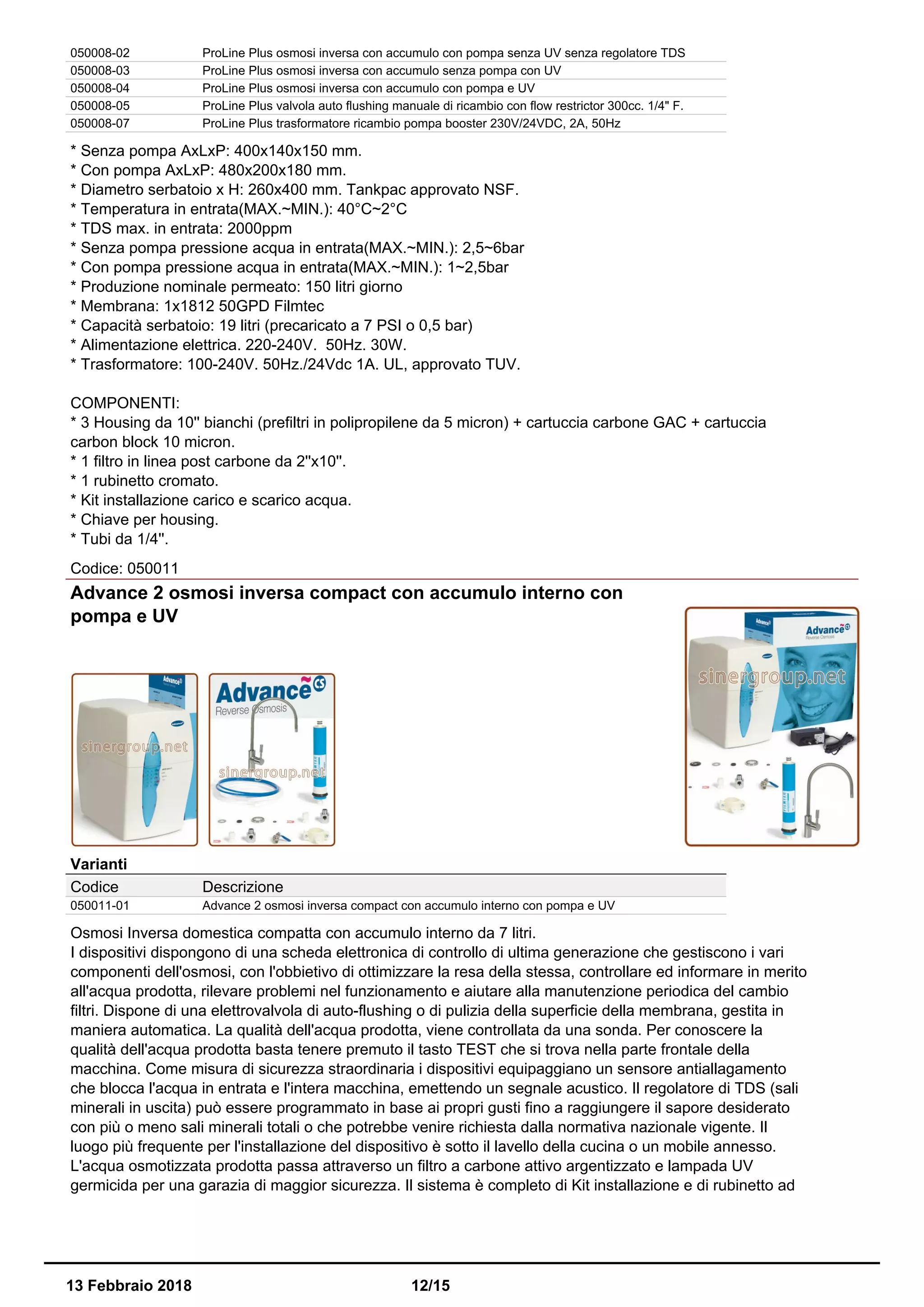 Filtro A Osmost Inversa Di Ricambio RO UR02 - Compatibile Con Sistemi RO, Durata 12-24 Mesi, Per Acqua Pura