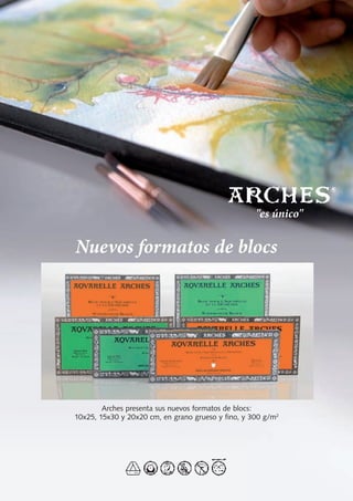 Papel de acuarela Arches de 40 x 50 cm, 300 gr/m2, grano fino