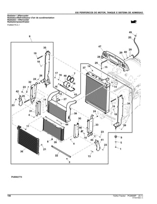 030 PERIFERICOS DO MOTOR, TANQUE E SISTEMA DE ADMISSAO
Radiator / Aftercooler
Radiateur/Refroidisseur d'air de suralimentation
Radiador / Aftercooler
Radiador/posenfriador
PUBM2779 A.1
156 7225J Tractor PC8506P (D.1)
ST343729(C.1)
 