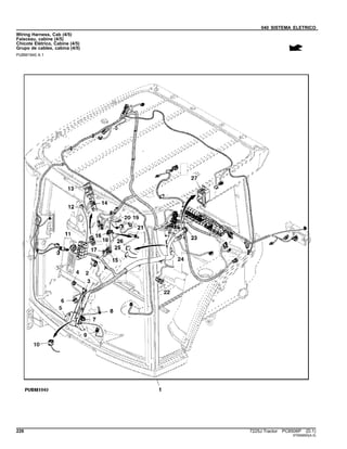 040 SISTEMA ELETRICO
Wiring Harness, Cab (4/5)
Faisceau, cabine (4/5)
Chicote Elétrico, Cabine (4/5)
Grupo de cables, cabina (4/5)
PUBM1940 A.1
226 7225J Tractor PC8506P (D.1)
ST695893(A.5)
 