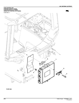 040 SISTEMA ELETRICO
CAB CONTROLLER
CONTROLEUR DE CABINE
CONTROLADOR DA CABINE
UNIDAD DE CONTROL DE CABINA
PUBM1886 A.1
278 7225J Tractor PC8506P (D.1)
ST345029(A.2)
 