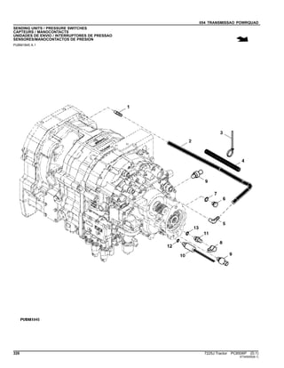 054 TRANSMISSAO POWRQUAD
SENDING UNITS / PRESSURE SWITCHES
CAPTEURS / MANOCONTACTS
UNIDADES DE ENVIO / INTERRUPTORES DE PRESSAO
SENSORES/MANOCONTACTOS DE PRESION
PUBM1845 A.1
326 7225J Tractor PC8506P (D.1)
ST345055(B.1)
 