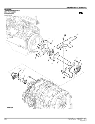 054 TRANSMISSAO POWRQUAD
DRIVESHAFT
ARBRE D'ENTRAINEMENT
EIXO PROPULSOR
EJE DE MANDO
PUBM2795 A.2
346 7225J Tractor PC8506P (D.1)
ST343834(D.1)
 