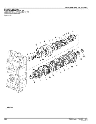 056 DIFERENCIAL E TDP TRASEIRA
PTO CLUTCH HOUSING
CARTER D'EMBRAYAGE DE PDF
ALOJAMENTO DA EMBREAGEM DA TDP
CARTER DEL EMBRAGUE
PUBM1101 A.1
364 7225J Tractor PC8506P (D.1)
ST343842(C.1)
 