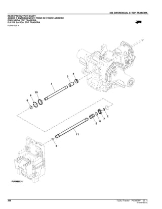 056 DIFERENCIAL E TDP TRASEIRA
REAR PTO OUTPUT SHAFT
ARBRE D ENTRAINEMENT, PRISE DE FORCE ARRIERE
EIXO SAIDA TDP TRASEIRA
EJE DE SALIDA, TDF TRASERA
PUBM1925 A.1
368 7225J Tractor PC8506P (D.1)
ST345078(B.3)
 