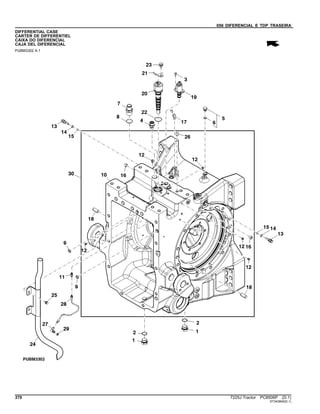 056 DIFERENCIAL E TDP TRASEIRA
DIFFERENTIAL CASE
CARTER DE DIFFERENTIEL
CAIXA DO DIFERENCIAL
CAJA DEL DIFERENCIAL
PUBM3302 A.1
370 7225J Tractor PC8506P (D.1)
ST343845(D.1)
 