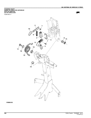060 SISTEMA DE DIRECAO E FREIO
STEERING SHAFT
ARBRE DE DIRECTION INFERIEUR
EIXO DA DIRECAO
EJE DE DIRECCION
PUBM1858 A.1
396 7225J Tractor PC8506P (D.1)
ST343857(A.2)
 