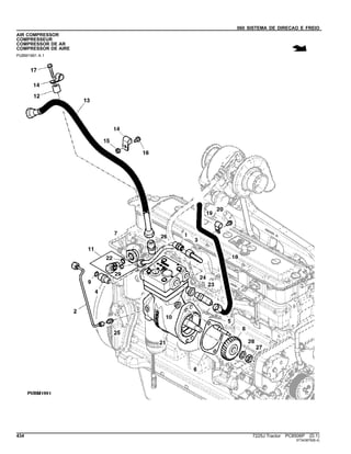 060 SISTEMA DE DIRECAO E FREIO
AIR COMPRESSOR
COMPRESSEUR
COMPRESSOR DE AR
COMPRESSOR DE AIRE
PUBM1991 A.1
434 7225J Tractor PC8506P (D.1)
ST343879(B.4)
 