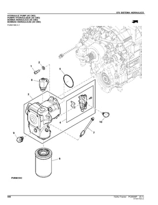070 SISTEMA HIDRAULICO
HYDRAULIC PUMP (45 CM3)
POMPE HYDRAULIQUE (45 CM3)
BOMBA HIDRAULICA (45 CM3)
BOMBAS HIDRAULICAS (45 CM3)
PUBM1980 A.1
446 7225J Tractor PC8506P (D.1)
ST345118(A.2)
 