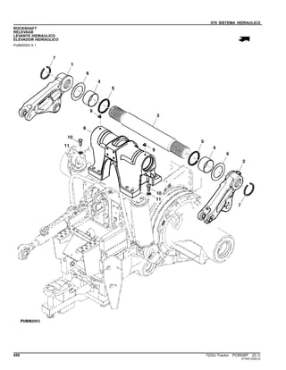 070 SISTEMA HIDRAULICO
ROCKSHAFT
RELEVAGE
LEVANTE HIDRAULICO
ELEVADOR HIDRAULICO
PUBM2003 A.1
458 7225J Tractor PC8506P (D.1)
ST345122(B.2)
 