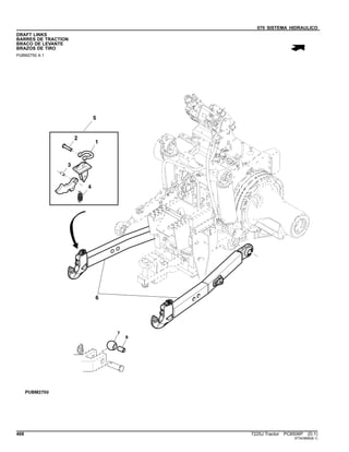 070 SISTEMA HIDRAULICO
DRAFT LINKS
BARRES DE TRACTION
BRACO DE LEVANTE
BRAZOS DE TIRO
PUBM2750 A.1
468 7225J Tractor PC8506P (D.1)
ST343895(B.1)
 