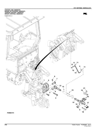 070 SISTEMA HIDRAULICO
CENTER LINK (4600KGF)
BARRE DE POUSSEE (4600KGF)
TENSOR CENTRAL (4600KGF)
BRAZO CENTRAL (4600KGF)
PUBM1978 A.1
476 7225J Tractor PC8506P (D.1)
ST345131(B.1)
 