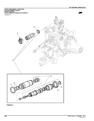 070 SISTEMA HIDRAULICO
QUICK DISCONNECT COUPLERS
ACCOUPLEMENT RAPIDE
ENGATE RAPIDO
ACOPLAMIENTO HIDRAULICO RAPIDO
PUBM2031 A.1
498 7225J Tractor PC8506P (D.1)
ST343910(C.1)
 