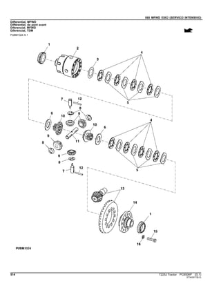 080 MFWD EIXO (SERVICO INTENSIVO)
Differential, MFWD
Différentiel, de pont avant
Diferencial, MFWD
Diferencial, TDM
PUBM1324 A.1
514 7225J Tractor PC8506P (D.1)
ST343917(B.5)
 