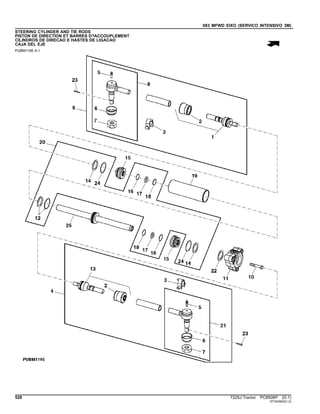 083 MFWD EIXO (SERVICO INTENSIVO 3M)
STEERING CYLINDER AND TIE RODS
PISTON DE DIRECTION ET BARRES D?ACCOUPLEMENT
CILINDROS DE DIRECAO E HASTES DE LIGACAO
CAJA DEL EJE
PUBM1195 A.1
528 7225J Tractor PC8506P (D.1)
ST343924(C.2)
 