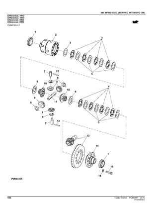 083 MFWD EIXO (SERVICO INTENSIVO 3M)
Differential, 4WD
Différentiel, 4WD
Diferencial, 4WD
Diferencial, 4WD
PUBM1324 A.1
538 7225J Tractor PC8506P (D.1)
ST343930(B.5)
 
