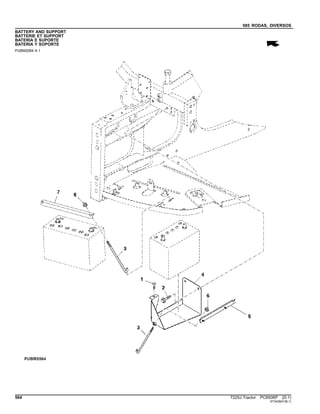 085 RODAS, DIVERSOS
BATTERY AND SUPPORT
BATTERIE ET SUPPORT
BATERIA E SUPORTE
BATERIA Y SOPORTE
PUBM2064 A.1
564 7225J Tractor PC8506P (D.1)
ST343941(B.1)
 