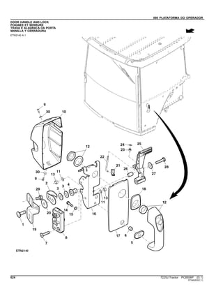 090 PLATAFORMA DO OPERADOR
DOOR HANDLE AND LOCK
POIGNEE ET SERRURE
TRAVA E ALAVANCA DA PORTA
MANILLA Y CERRADURA
ETN2140 A.1
624 7225J Tractor PC8506P (D.1)
ST345203(C.1)
 