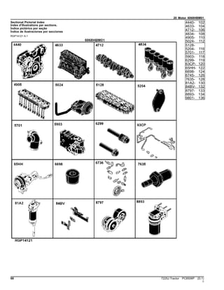 20 Motor 6068HBM01
Sectional Pictorial Index
Index d'illustrations par sections.
Índice pictórico por seção
Índice de ilustraciones por secciones
RGP14121 A.1
4440- 102
4633- 104
4712- 106
4834- 108
4905- 110
5024- 112
5128-
5204- 116
5701- 117
5903- 118
6299- 119
63CP- 120
65HH- 122
6698- 124
6745- 126
7635- 128
81A2- 130
84BV- 132
8797- 133
8893- 134
9801- 136
68 7225J Tractor PC8506P (D.1)
()
 