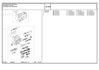 EK52Z001
21481204
25-40 No
25-395 No
25-400 No
25-405 No
25-410 No
1
2
2
2
2
488156M97
063281N2
1
1
1
1
1
HOUSE ASSY CONJ. CARTER
KIT,TRANSMISSION JGO.TRANSMISION
KIT,TRANSMISSION JGO.TRANSMISION
KIT,TRANSMISSION JGO.TRANSMISION
KIT,TRANSMISSION JGO.TRANSMISION
CJ. CARCAÇA
CJ. TRANSMISSÃO
CJ. TRANSMISSÃO
CJ. TRANSMISSÃO
CJ. TRANSMISSÃO
C026502 E03 12/05
(1)
25 390
Transmissão (8 Vel. Deslizante)
Trnsmission (8. Speed)
Transmision (8. Vel. Deslizante)
25 390
-
Menu Símbolos
 