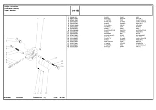 EE55Z003
061929N1
1
2
3
4
5
6
7
8
9
10
11
12
13
14
15
16
17
18
19
339361X1
3697275M1
3762215M1
3019398X1
3610923M1
3762216M92
3760735M1
3019839X1
3761983M91
3610554M1
3003593X1
3760739M1
3610600M91
3019394X1
3610555M1
3760738M1
3760736M1
3610598M1
3610926M1
1
1
1
1
1
1
1
1
1
1
1
1
1
1
1
1
1
1
1
RING ARO
PISTON PISTON
PAD ALMOHADILLA
O RING JUNTA TORICA
SPRING RESORTE
VALVE VALVULA
COIL BOBINA
RING ARO
SWITCH INTERRUPTOR
SPRING RESORTE
BALL BOLA
STUD ESPARRAGO
VALVE VALVULA
O RING JUNTA TORICA
SPRING RESORTE
SEAL RETEN
COVER CUBIERTA
PAD ALMOHADILLA
SHIM CALCE
ANEL
PISTÃO
TAMPÃO
ANEL "O"
MOLA
VÁLVULA
BOBINA
ANEL
INTERRUPTOR
MOLA
ESFERA
PRISIONEIRO
VÁLVULA
ANEL "O"
MOLA
RETENTOR
TAMPA
TAMPÃO
CALÇO
C026502 E03 12/05
(1)
50 160
Tampa E Controles
Cover And Controls
Tapa Y Mandos
50 160
-
Menu Símbolos
 