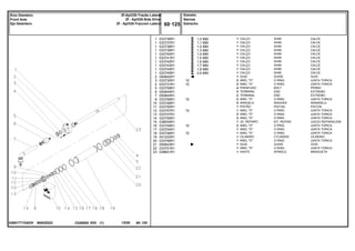N083Z022
036917T1DADV
1,0 MM
1,1 MM
1,2 MM
1,3 MM
1,4 MM
1,5 MM
1.6 MM
1,7 MM
1,8 MM
0,9 MM
1
1
1
1
1
1
1
1
1
1
2
3
4
5
6
7
9
10
11
12
13
14
15
16
17
18
19
20
21
22
23
033736R1
033737R1
033738R1
033739R1
033740R1
033741R1
033742R1
033743R1
033744R1
033745R1
050642R1
033730R1
033731R1
033759R1
050644R1
050645R1
033756R1
033748R1
033750R1
033757R1
033747R1
033755R1
038054R1
033749R1
033754R1
033746R1
041222R1
033746R1
050643R1
033751R1
038651R1
1
1
1
1
1
1
1
1
1
1
1
2
2
4
2
2
2
2
1
1
2
2
1
2
1
1
1
1
1
1
1
15
15
15
15
15
15
SHIM CALCE
SHIM CALCE
SHIM CALCE
SHIM CALCE
SHIM CALCE
SHIM CALCE
SHIM CALCE
SHIM CALCE
SHIM CALCE
SHIM CALCE
GUIDE GUIA
O RING JUNTA TORICA
O RING JUNTA TORICA
BOLT PERNO
END EXTREMO
END EXTREMO
O RING JUNTA TORICA
WASHER ARANDELA
PISTON PISTON
O RING JUNTA TORICA
O RING JUNTA TORICA
O RING JUNTA TORICA
KIT, REPAIR JUEGO REPARACION
O RING JUNTA TORICA
O RING JUNTA TORICA
O RING JUNTA TORICA
CYLINDER CILINDRO
O RING JUNTA TORICA
GUIDE GUIA
O RING JUNTA TORICA
SPINDLE MANGUETA
CALÇO
CALÇO
CALÇO
CALÇO
CALÇO
CALÇO
CALÇO
CALÇO
CALÇO
CALÇO
GUIA
ANEL "O"
ANEL "O"
PARAFUSO
TERMINAL
TERMINAL
ANEL "O"
ARRUELA
PISTÃO
ANEL "O"
ANEL "O"
ANEL "O"
JG. REPARO
ANEL "O"
ANEL "O"
ANEL "O"
CILINDRO
ANEL "O"
GUIA
ANEL "O"
HASTE
C026502 E03 12/05
(1)
Estreito
Narrow
Estrecho
60 125
Zf-Apl335-Tração Lateral
Zf - Apl335-Side Drive
Zf - Apl335-Traccion Lateral
Eixo Dianteiro
Front Axle
Eje Delantero
60 125
-
Menu Símbolos
 