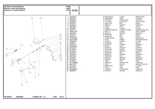 EK55Z020
T0216097B
1
2
3
4
5
6
7
9
10
11
12
13
14
15
16
17
18
19
21
23
24
25
26
27
28
29
30
31
32
33
34
35
36
37
490802M1
036732P1
020529P1
020388T2
353677X1
353446X1
063325P1
039478S1
052207T1
3585217M1
339375X1
391979X1
362443X1
3412000M1
1687018M2
020380S1
353691X1
353434X1
835087M91
051323S1
051326S1
051330P1
353651X1
353434X1
354276X1
353439X1
353758X1
051962P1
3412195M91
065107P1
051320P1
065103P1
6203985M1
390855X1
6
2
2
1
4
4
1
1
1
1
8
8
1
1
1
1
3
3
1
1
1
1
1
1
1
1
1
1
1
1
1
1
1
1
CLAMP ABRAZADERA
HOSE FLEXIBLE
CONNECTION CONEXION
KIT, FILTER JUEGO FILTRO
BOLT PERNO
WASHER ARANDELA
PIPE CANO
FLANGE PLETINA
HYDRAULIC PUMP BOMBA HIDRAULICA
O RING JUNTA TORICA
WASHER ARANDELA
BOLT PERNO
BOLT PERNO
GEAR ENGRANAJE
GASKET EMPAQUETADURA.
FLANGE PLETINA
BOLT PERNO
WASHER ARANDELA
PLUG TAPON
BRACKET SOPORTE
GUARD DEFENSA
BRACKET SOPORTE
BOLT PERNO
WASHER ARANDELA
BOLT PERNO
WASHER ARANDELA
WASHER ARANDELA
PIPE CANO
CONNECTION CONEXION
PIPE,OIL MANGUITO ACEITE
HOSE FLEXIBLE
PIPE CANO
CONNECTION CONEXION
WASHER ARANDELA
BRAÇADEIRA
MANGUEIRA
CONEXÃO
CJ. FILTRO
PARAFUSO
ARRUELA
TUBO
FLANGE
BOMBA HIDRÁULICA
ANEL "O"
ARRUELA
PARAFUSO
PARAFUSO
ENGRENAGEM
JUNTA
FLANGE
PARAFUSO
ARRUELA
BUJÃO
SUPORTE
PROTEÇÃO
SUPORTE
PARAFUSO
ARRUELA
PARAFUSO
ARRUELA
ARRUELA
TUBO
CONEXÃO
TUBO
MANGUEIRA
TUBO
CONEXÃO
ARRUELA
C026502 E03 12/05
(1)
70 55
2 Rm
2 Wd
2 Rm
Direção E Controle Remoto
Remote Control And Steering
Dirección Y Controle Remoto
70 55
-
Menu Símbolos
 