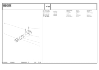 2100 KGF
2100 KGF
2100 KGF
2100 KGF
N023Z001
897593M96
1
2
4
5
6
7
1481941M2
3412386M91
3412141M1
3412379M1
897594M6
1667580M1
2
1
1
1
1
2
STUD ESPARRAGO
PISTON PISTON
O RING JUNTA TORICA
RING ARO
CYLINDER CILINDRO
STUD ESPARRAGO
PRISIONEIRO
PISTÃO
ANEL "O"
ANEL
CILINDRO
PRISIONEIRO
C026502 E03 12/05
(1)
70 335
Cilindro Hidráulico
Hydraulic Cylinder
Cilindro Hidráulico
70 335
-
Menu Símbolos
 