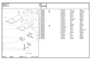 EH64Z001
T0230011
1
2
3
4
5
6
7
8
9
10
11
12
13
14
15
16
17
17
18
19
20
21
22
23
24
25
26
27
28
29
30
353810X1
027349P1
027349P1
027368P1
353432X1
353698X1
353756X1
353434X1
353431X1
037902P1
353446X1
829185M1
353517X1
353916X1
377184X1
353432X1
036863S1
036864S1
069221S1
339401X1
339376X1
062960S1
339761X1
339024X1
339374X1
339169X1
353699X1
353432X1
353426X1
353432X1
355619X1
8
1
1
2
4
4
7
8
8
1
1
1
1
1
4
4
1
1
1
4
4
1
2
4
2
2
1
1
1
1
1
BOLT PERNO
FOOT REST REPOSAPIES
FOOT REST REPOSAPIES
BRACKET SOPORTE
WASHER ARANDELA
BOLT PERNO
WASHER ARANDELA
WASHER ARANDELA
NUT TUERCA
FOOT BOARD ESTRIBO
WASHER ARANDELA
WASHER ARANDELA
BOLT PERNO
NUT TUERCA
BOLT PERNO
WASHER ARANDELA
BRACKET SOPORTE
BRACKET SOPORTE
TABLE MESA
BOLT PERNO
WASHER ARANDELA
CLEVIS GANCHO SEGURI.
BOLT PERNO
WASHER ARANDELA
WASHER ARANDELA
NUT TUERCA
BOLT PERNO
WASHER ARANDELA
NUT TUERCA
WASHER ARANDELA
WASHER ARANDELA
PARAFUSO
SOLEIRA
SOLEIRA
SUPORTE
ARRUELA
PARAFUSO
ARRUELA
ARRUELA
PORCA
ESTRIBO
ARRUELA
ARRUELA
PARAFUSO
PORCA
PARAFUSO
ARRUELA
SUPORTE
SUPORTE
PLATAFORMA
PARAFUSO
ARRUELA
SUPORTE
PARAFUSO
ARRUELA
ARRUELA
PORCA
PARAFUSO
ARRUELA
PORCA
ARRUELA
ARRUELA
C026502 E03 12/05
(1)
105 200
4rm
4wd
4rm
Soleira E Estribo
Footsteps
Chapas De Piso
105 200
-
Menu Símbolos
 