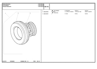 7.50X16
EG34Z001
21481701
2801498M91
130-55 No
1
2
3
488030M92
488334M91
1
1
1
1
1
WHEELS RODAJE
TYRE AND TUBE NEUM.Y.CAMARA
WHEEL RUEDA
RODAGEM
CJ.PNEU E CÂMARA
RODA
C026502 E03 12/05
(1)
130 10
7.50-16f2 (6l)
7.50-16f2 (6l)
7.50-16f2 (6l)
Rodas Dianteiras
Front Wheels
Ruedas Delanteras
130 10
-
Menu Símbolos
 