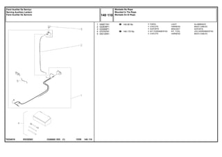 E033Z002
T0224019
140-95 No
140-170 No
1
2
3
4
5
049071N1
022836P1
033089P1
070797N1
052120N1
1
1
1
1
1
LIGHT ALUMBRADO
HARNESS MAZO CABLES
BRACKET SOPORTE
KIT, TOOL JGO.HERRAMIENTAS
HARNESS MAZO CABLES
FAROL
CHICOTE
SUPORTE
KIT FERRAMENTAS
CHICOTE
C026502 E03 12/05
(1)
Montado No Rops
Mounted In The Rops
Montado En El Rops
140 110
Farol Auxiliar De Serviço
Serving Auxiliary Lantern
Farol Auxiliar De Servicio
140 110
-
Menu Símbolos
 