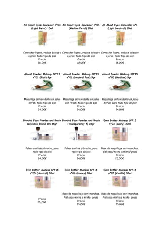 Catalogo perfumes y cosmeticos