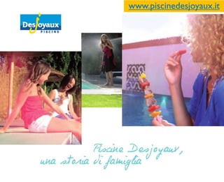 Desjoyaux Piscine Collegno è il
Flagship Store di Piscine
Desjoyaux Italia, società attiva
nella costruzione di piscine
interrate e fuoriterra. Se sei
interessato alla costruzione di una
piscina in Piemonte contattaci e
troveremo insieme la migliore
soluzione per la costruzione della
tua piscina.
 