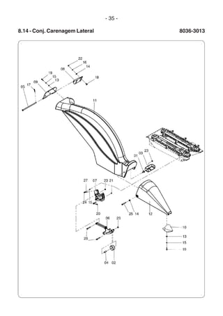 - 35 -
8.14 - Conj. Carenagem Lateral 8036-3013
 