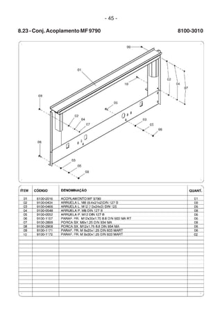 - 45 -
8.23 - Conj. Acoplamento MF 9790 8100-3010
 