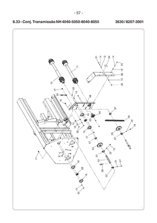 - 57 -
8.33 - Conj. Transmissão NH 4040-5050-8040-8055 3630 / 8207-3001
 