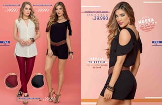 1918
$29.990
//R E F.6210/V inotinto/
/
//R E F.6210/Negro//
MATERIAL/Chalis Talla /S·M·L·XL
$39.990
BLUSA|REF.39841
C H A L I S / S · M · L · X L
$39.990
ENTERIZO|REF.40083
MATERIAL/Chalis Talla /S ·M·L ·XL
$39.990
ENTERIZO|REF.40083
LEGGING|REF.6210
MATERIAL/Rayón-Nylón Tallas /8·10 ·12 ·14
 