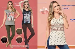 29
//R E F.7108/Ca fé////R E F.7108/Negro//
//REF.7108/V erde Milita
r//
V I S C O S A / S · M · L · X L
$24.990
BLUSA|REF.40024
V I S C O S A / S · M · L · X L
$26.990
BLUSA|DAMA
|REF. 40050 | |REF.39 704 |
LEGGING |REF.7108
$19.990ALGODÓN/Lycra Tallas /8·10 ·12 ·14
 