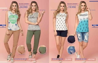 3534
//R EF.900/V erde Milita r
//
//R E F.900/Ta upé//
PANTALÓN|REF.900
$49.990MATERIAL/Drill Tallas /8·10 ·12 ·14
//R E F.8037/Í ndigo//
//R E F.8027/Azul Na vy /
/
SHORT|REF.8037SHORT|REF.8027
MATERIAL/Índigo Tallas /8·10 ·12 ·14MATERIAL/Drill Tallas /8·10 ·12 ·14 $49.990$39.990
A L G O D Ó N/ S · M· L · X L V I S C O S A / S · M· L · X L
$24.990 $19.990
BLUSA|DAMA BLUSA|DAMA
|REF.4 0030 | |R E F.40020 ||REF.40031 | |RE F. 4002 8 |
 